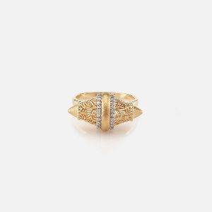RING IN YELLOW GOLD WITH DIAMONDS