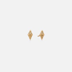Yellow gold small earrings