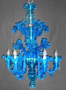 Colored Glass Chandelier