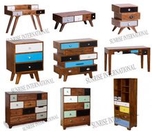 retro style furniture cabinet in mango wood