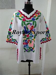 multi color embroidered Kaftan dress