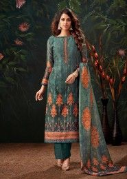 Chanderi Silk Digital Printed Palazzo Salwar Suits