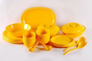 Yellow Melamine Plastic Dinner Sets