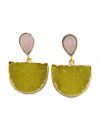Pear Pink Chalcedony Gold Plated Drop Earring Jewelry