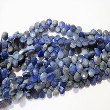 lapis faceted briolette natural gemstone beads