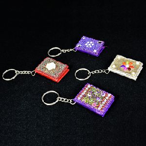 Notebook Glitter Key Ring