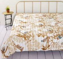 Traditional Quilt Kantha Bed Cover Bohemian Owl