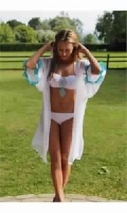 Bikni Cover Up With Frilled Sleeves