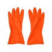 red household gloves