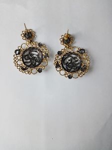 Round Shaped Silver Earrings