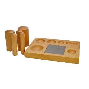 Wood Dapping Block & Punch Set with Steel Block