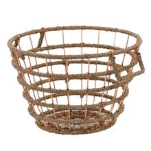 wire basket with rope handle