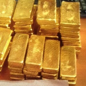 Raw gold bars