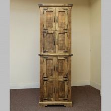 solid mango wood storage cabinet , vintage tall cabinet, home industrial furniture