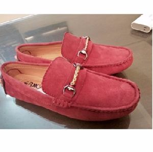 RED COLOR SUEDE LEATHER DAILY WEAR CASUAL LOAFER