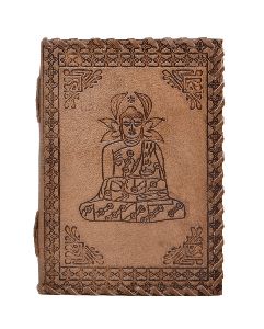 Design Goat Leather Journal Antique Buddha Notebook