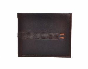 Genuine Leather Mens RFID Dark Brown ID Wallet Slim Credit Card Holder