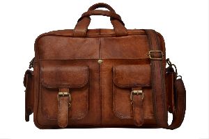 Genuine Vintage Handmade Leather Journal Messenger Bag