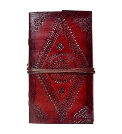 Handmade Brown Embossed Leather Journal Note Book Travel Book Gift For Him OR Her