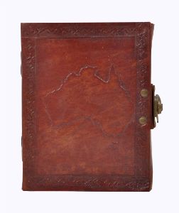 Handmade Celtic Leather Journal Australian Map Journal Diary
