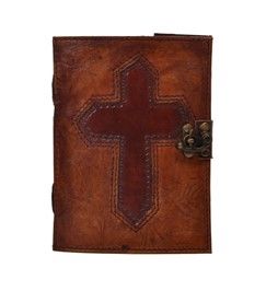 Handmade Leather Journal Antique Non Refillable Cross Design Notebook