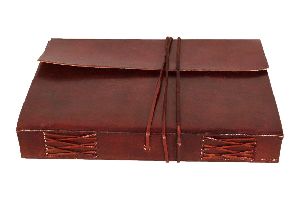 Handmade Leather Note Book Dairy Plain Leather Note Book Journal