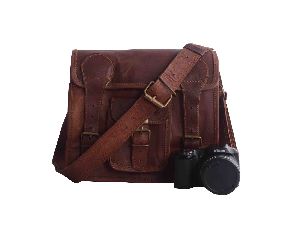 Handmade Real Goat Leather Bag Camera Bag Vintage Bag