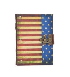 Hardcover Travel Diary with Beautiful Design Hard Colorful USA Flag Paper