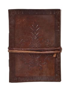 Genuine Leather Celtic Pineapple Design Notebook