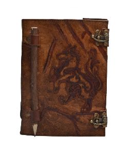 Vintage Charcoal Color Leather Notebook