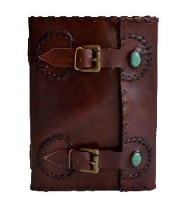 Vintage Embossed Leather Two Stone