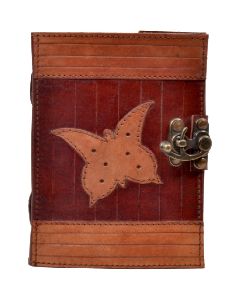 Vintage Handmade Antique Butterfly Leather Journal Diary