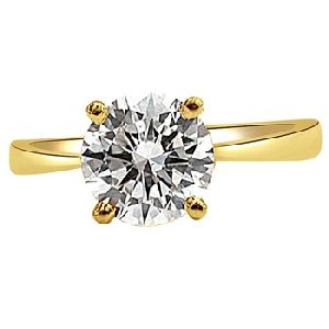 Gold Solitaire Diamond Engagement Ring