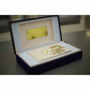 Embellished wedding box invitation