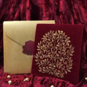 Royal Gold Hand Embroidered Invitation