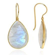 Rainbow moonstone gemstone earring