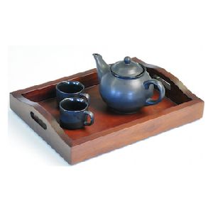 Solid Wood Tray for Serving Tea Pot