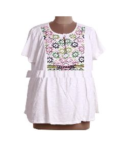 clothes latest custom embroidered blouse women tops