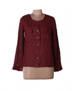 WOMEN SOLID MAROON SHIRT