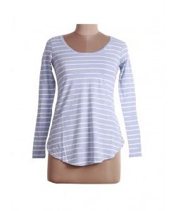 WOMEN WHITE STRIPED TOP