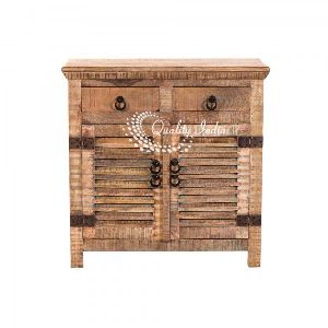 Accent Chest2 Louvered Doors With two Top Drawers
