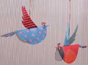 Colourful Flying Birds Hanging Figurine