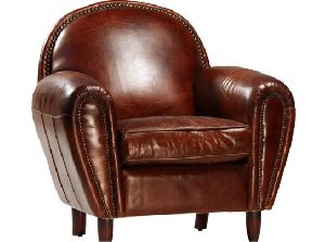 Designer Oval Shape Leather Tufted Comfort Sofa
