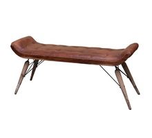 antique indigo Upholstered elegant bench