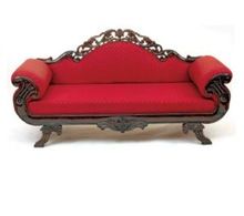 Red color traditional sofa furniture