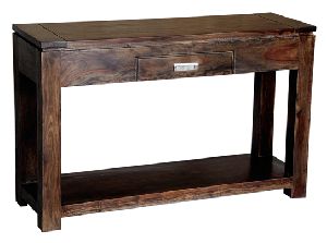Solid Rosewood Black Color Console Table