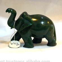 Handcrafted Green Jade Elephant statue