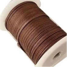 Flat Leather Cord 3mm Brown