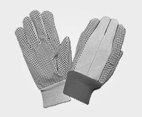 Cotton Drill PVC Dotted Gloves