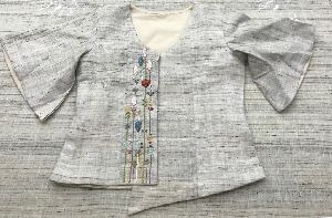 Khadi Embroidered Top